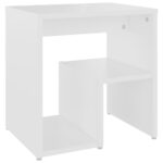 Tables de chevet 2 pcs blanc 40x30x40 cm bois d'ingénierie – Image 3