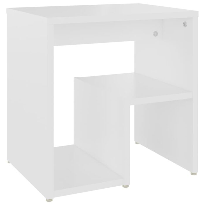 Tables de chevet 2 pcs blanc 40x30x40 cm bois d'ingénierie – Image 3