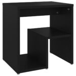Tables de chevet 2 pcs noir 40x30x40 cm bois d'ingénierie – Image 3
