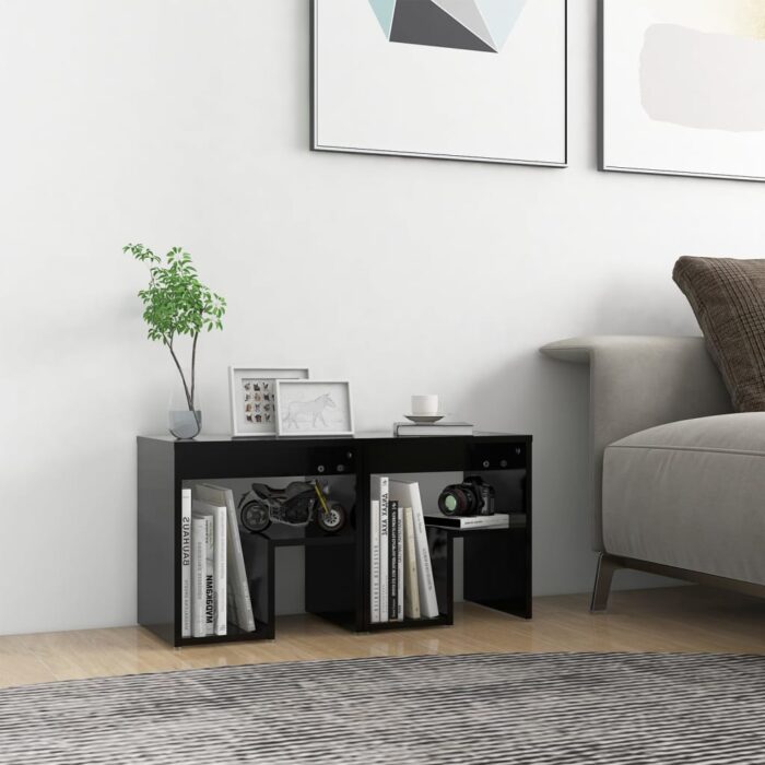 VXL8720286558379_m_en_hd_1.jpg Tables de chevet 2 pcs noir 40x30x40 cm bois d'ingénierie – Image 1