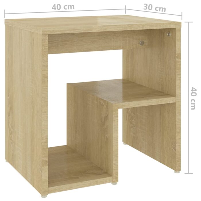 Tables de chevet 2pcs chêne sonoma 40x30x40cm bois d'ingénierie – Image 6