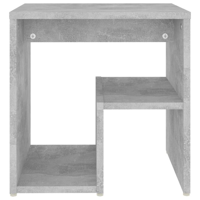 Table de chevet gris béton 40x30x40 cm bois d'ingénierie – Image 2