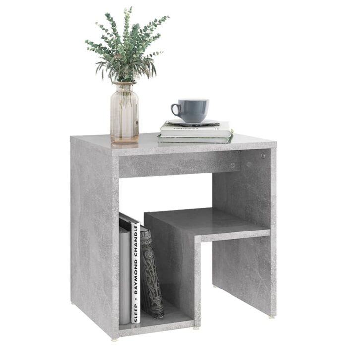 Tables de chevet 2 pcs gris béton 40x30x40 cm bois d'ingénierie – Image 2