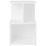 Tables de chevet 2 pcs blanc 35x35x55 cm bois d'ingénierie – Image 3