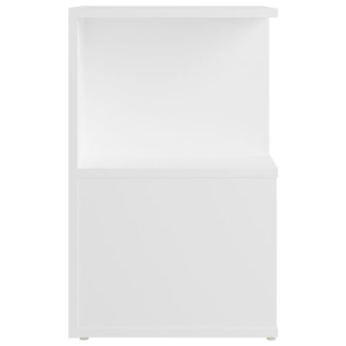 Tables de chevet 2 pcs blanc 35x35x55 cm bois d'ingénierie – Image 4