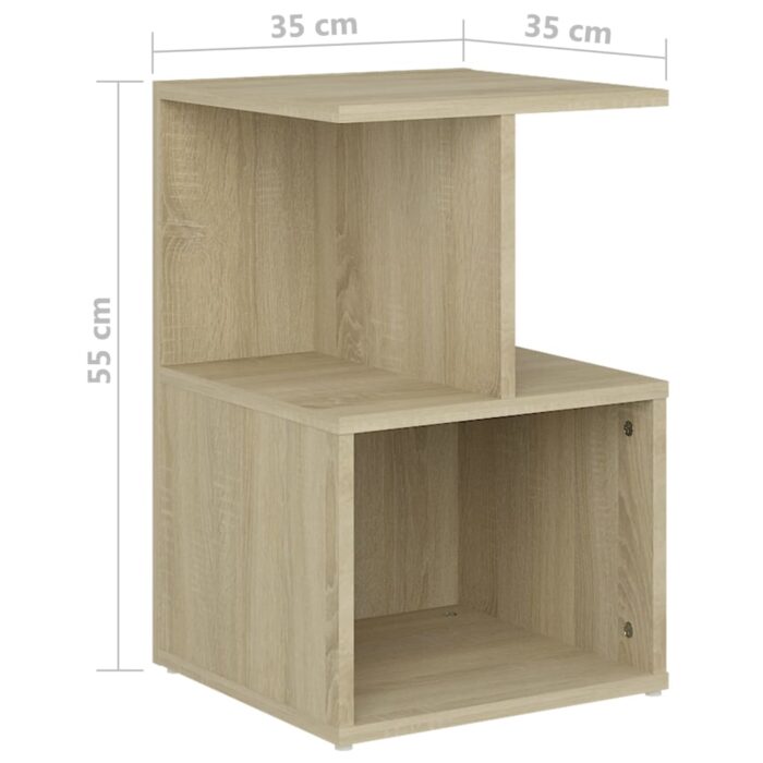 Table de chevet chêne sonoma 35x35x55 cm bois d'ingénierie – Image 4