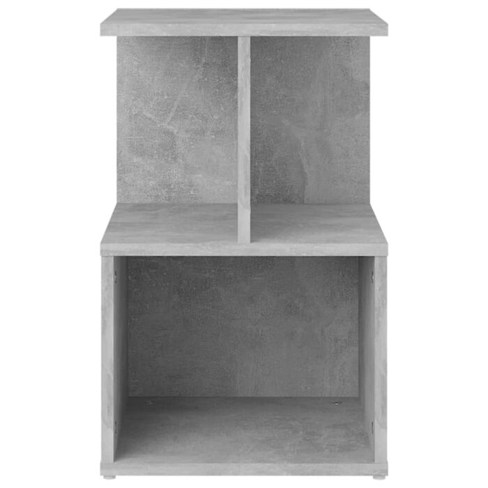 Table de chevet gris béton 35x35x55 cm bois d'ingénierie – Image 2