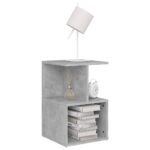 Tables de chevet 2 pcs gris béton 35x35x55 cm bois d'ingénierie – Image 2