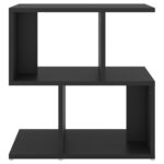 Table de chevet noir 50x30x51,5 cm bois d'ingénierie – Image 3
