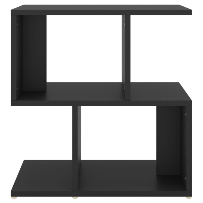 Table de chevet noir 50x30x51,5 cm bois d'ingénierie – Image 3