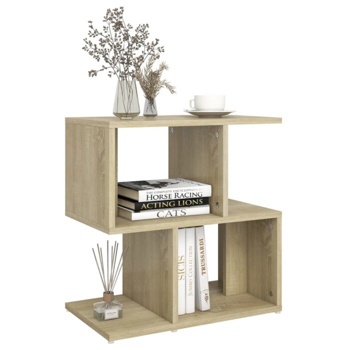 Table de chevet chêne sonoma 50x30x51,5 cm bois d'ingénierie – Image 2