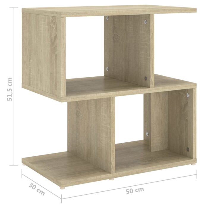 Table de chevet chêne sonoma 50x30x51,5 cm bois d'ingénierie – Image 5