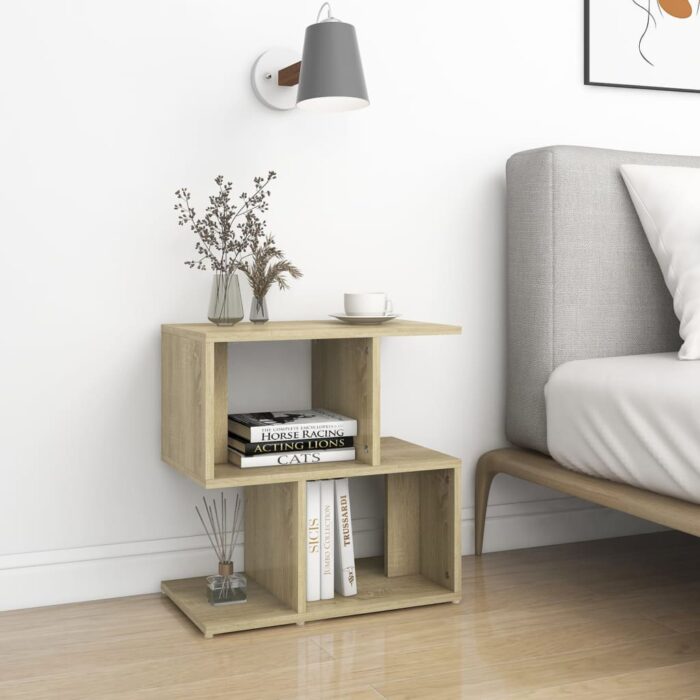 Table de chevet chêne sonoma 50x30x51,5 cm bois d'ingénierie – Image 1
