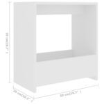 Table d'appoint blanc 50x26x50 cm bois d'ingénierie – Image 4
