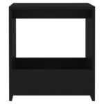 Table d'appoint noir 50x26x50 cm bois d'ingénierie – Image 2