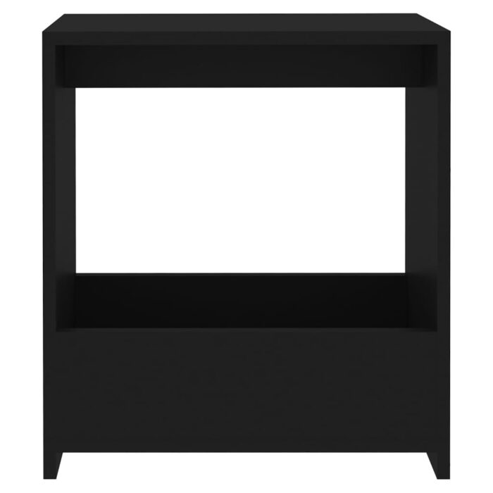 Table d'appoint noir 50x26x50 cm bois d'ingénierie – Image 2