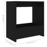 Table d'appoint noir 50x26x50 cm bois d'ingénierie – Image 4
