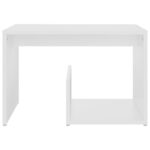 Table d'appoint blanc 59x36x38 cm bois d'ingénierie – Image 2