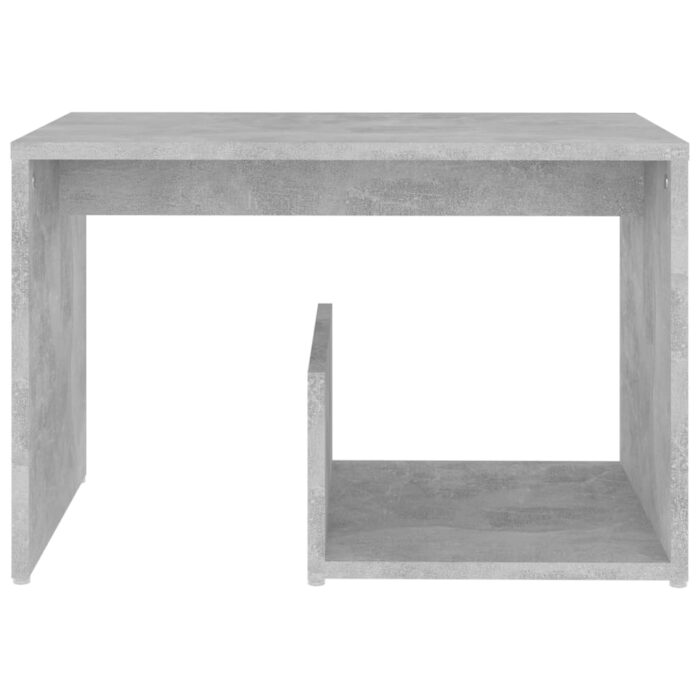 Table d'appoint Gris béton 59x36x38 cm Aggloméré – Image 2