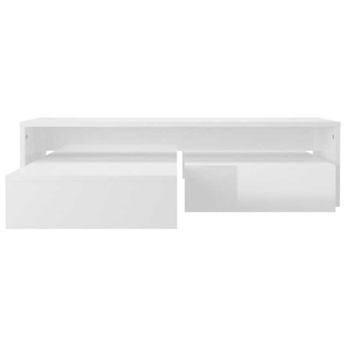 Ensemble de tables basses gigognes blanc brillant – Image 4
