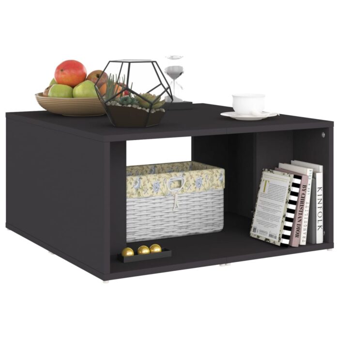 Tables basses 4 pcs gris 33x33x33 cm bois d'ingénierie – Image 2