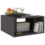 Tables basses 4 pcs gris brillant 33x33x33 cm bois d'ingénierie – Image 2