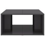 Tables basses 4 pcs gris brillant 33x33x33 cm bois d'ingénierie – Image 4
