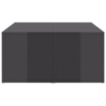 Tables basses 4 pcs gris brillant 33x33x33 cm bois d'ingénierie – Image 5