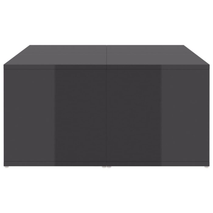 Tables basses 4 pcs gris brillant 33x33x33 cm bois d'ingénierie – Image 5