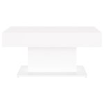 Table basse blanc 96x50x45 cm bois d'ingénierie – Image 2