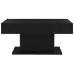 Table basse noir 96x50x45 cm bois d'ingénierie – Image 2