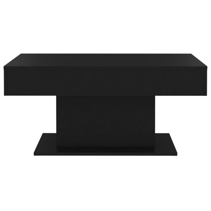 Table basse noir 96x50x45 cm bois d'ingénierie – Image 2