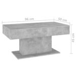 Table basse gris béton 96x50x45 cm bois d'ingénierie – Image 4