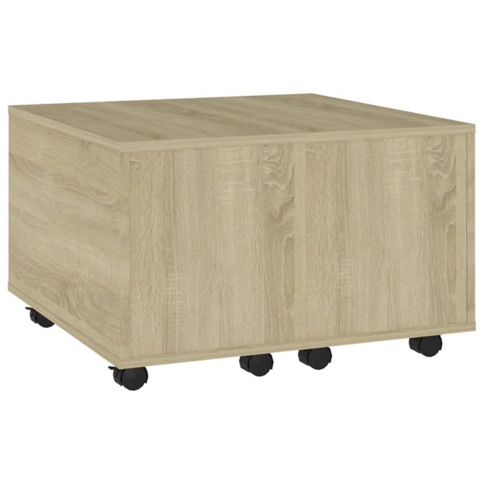 Table basse chêne sonoma 60x60x38 cm bois d'ingénierie – Image 2