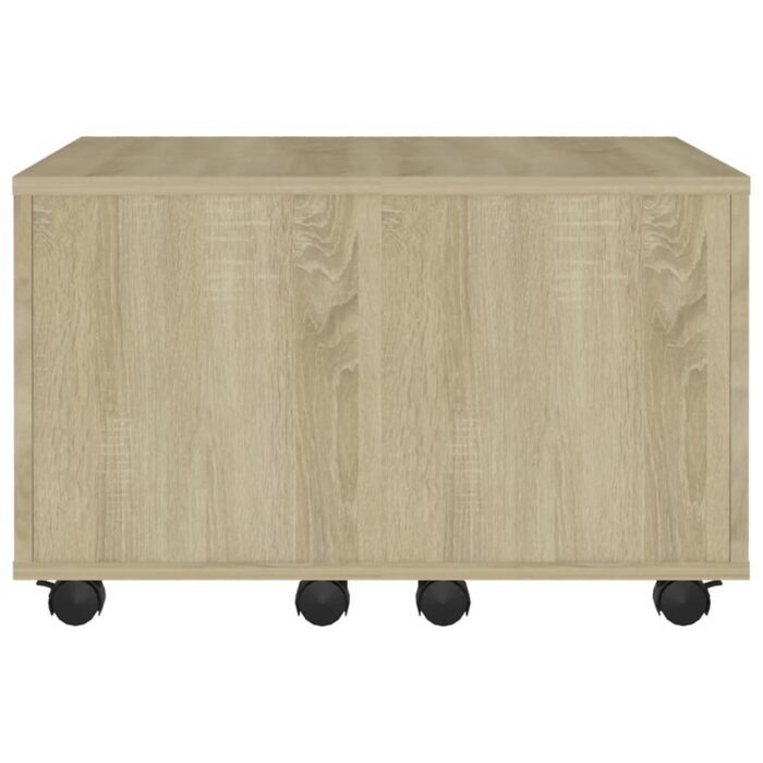 Table basse chêne sonoma 60x60x38 cm bois d'ingénierie – Image 3