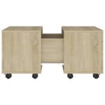 Table basse chêne sonoma 60x60x38 cm bois d'ingénierie – Image 4