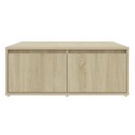 Table basse chêne sonoma 80x80x31 cm bois d'ingénierie – Image 2