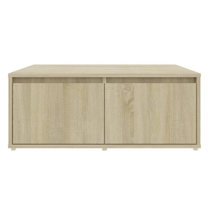 Table basse chêne sonoma 80x80x31 cm bois d'ingénierie – Image 2