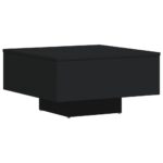 Table basse noir 60x60x31,5 cm bois d'ingénierie – Image 5