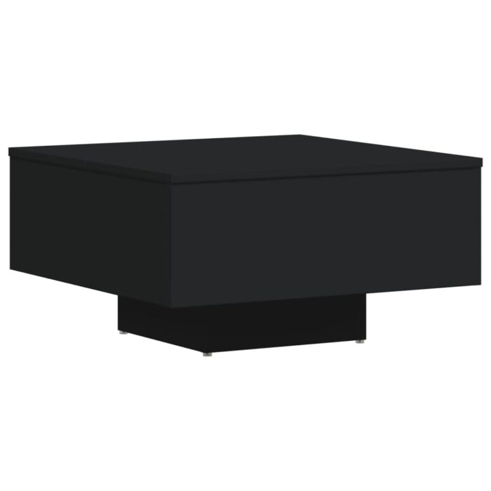 Table basse noir 60x60x31,5 cm bois d'ingénierie – Image 5