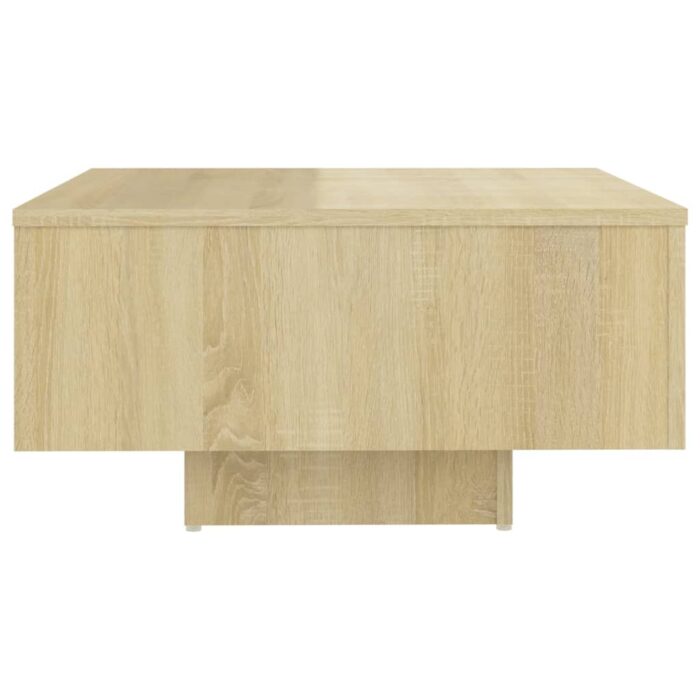 Table basse chêne sonoma 60x60x31,5 cm bois d'ingénierie – Image 3