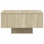 Table basse chêne sonoma 60x60x31,5 cm bois d'ingénierie – Image 5