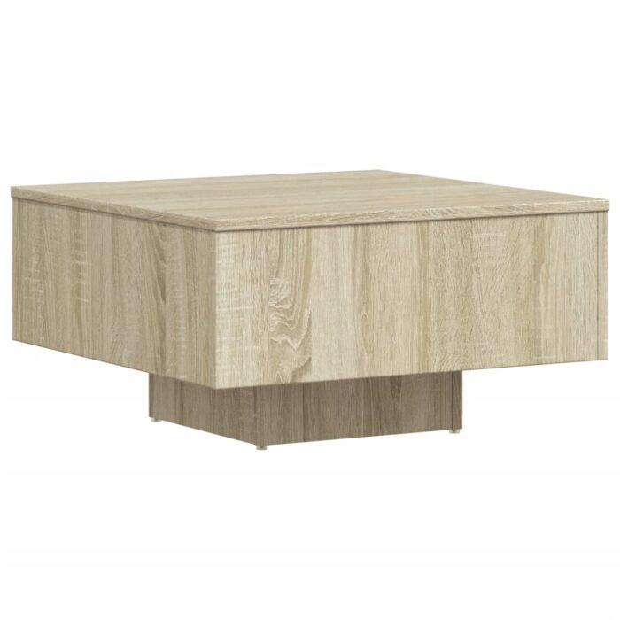 Table basse chêne sonoma 60x60x31,5 cm bois d'ingénierie – Image 6