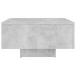 Table basse gris béton 60x60x31,5 cm bois d'ingénierie – Image 3