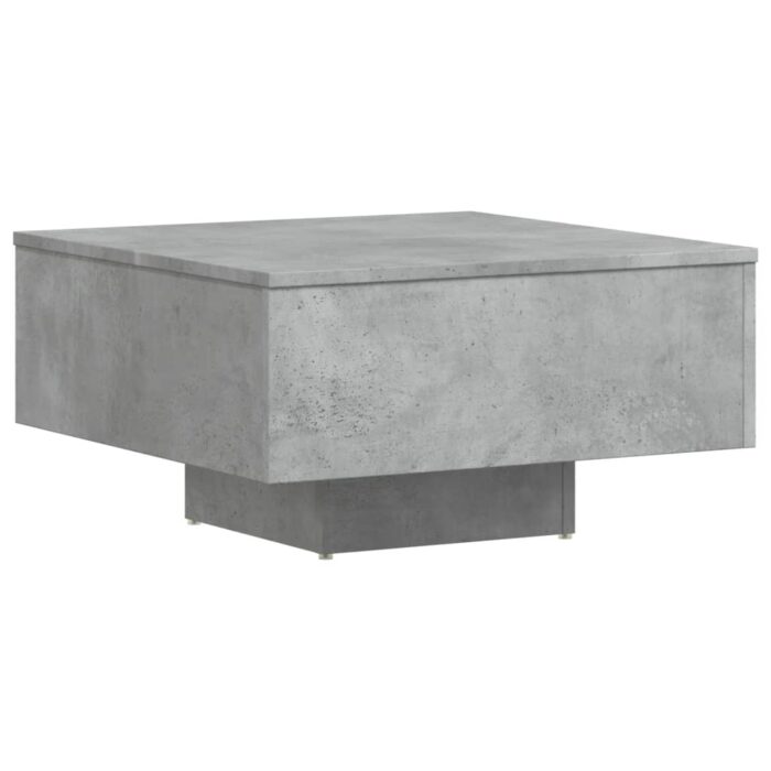 Table basse gris béton 60x60x31,5 cm bois d'ingénierie – Image 5