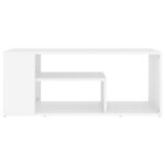 Table basse blanc 100x50x40 cm bois d'ingénierie – Image 2