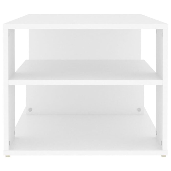 Table basse blanc 100x50x40 cm bois d'ingénierie – Image 3