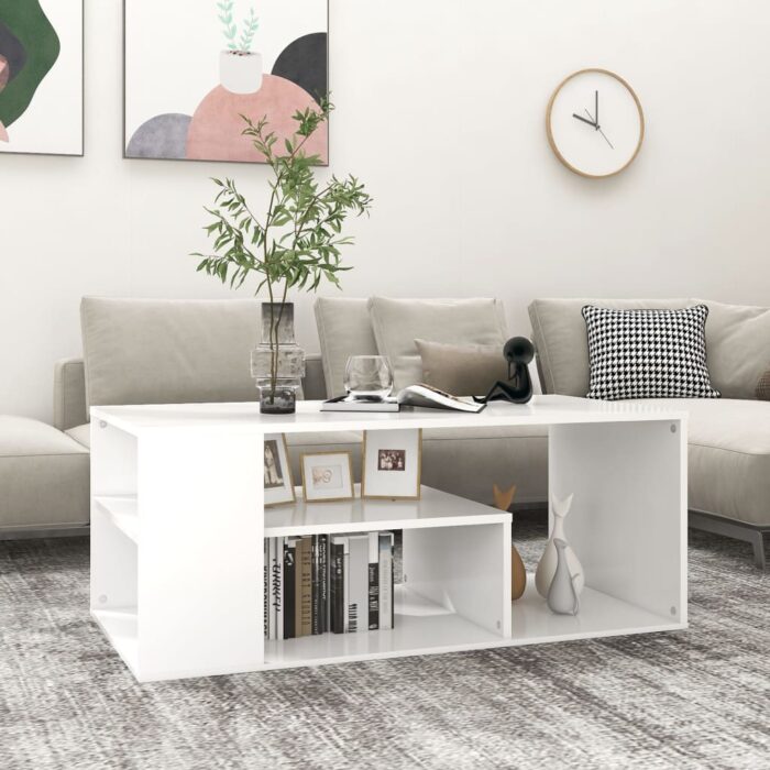 VXL8720286561225_m_en_hd_1.jpg Table basse blanc 100x50x40 cm bois d'ingénierie – Image 1