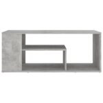 Table basse gris béton 100x50x40 cm bois d'ingénierie – Image 2