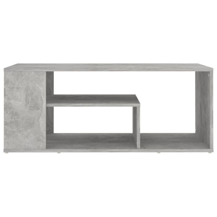 Table basse gris béton 100x50x40 cm bois d'ingénierie – Image 2